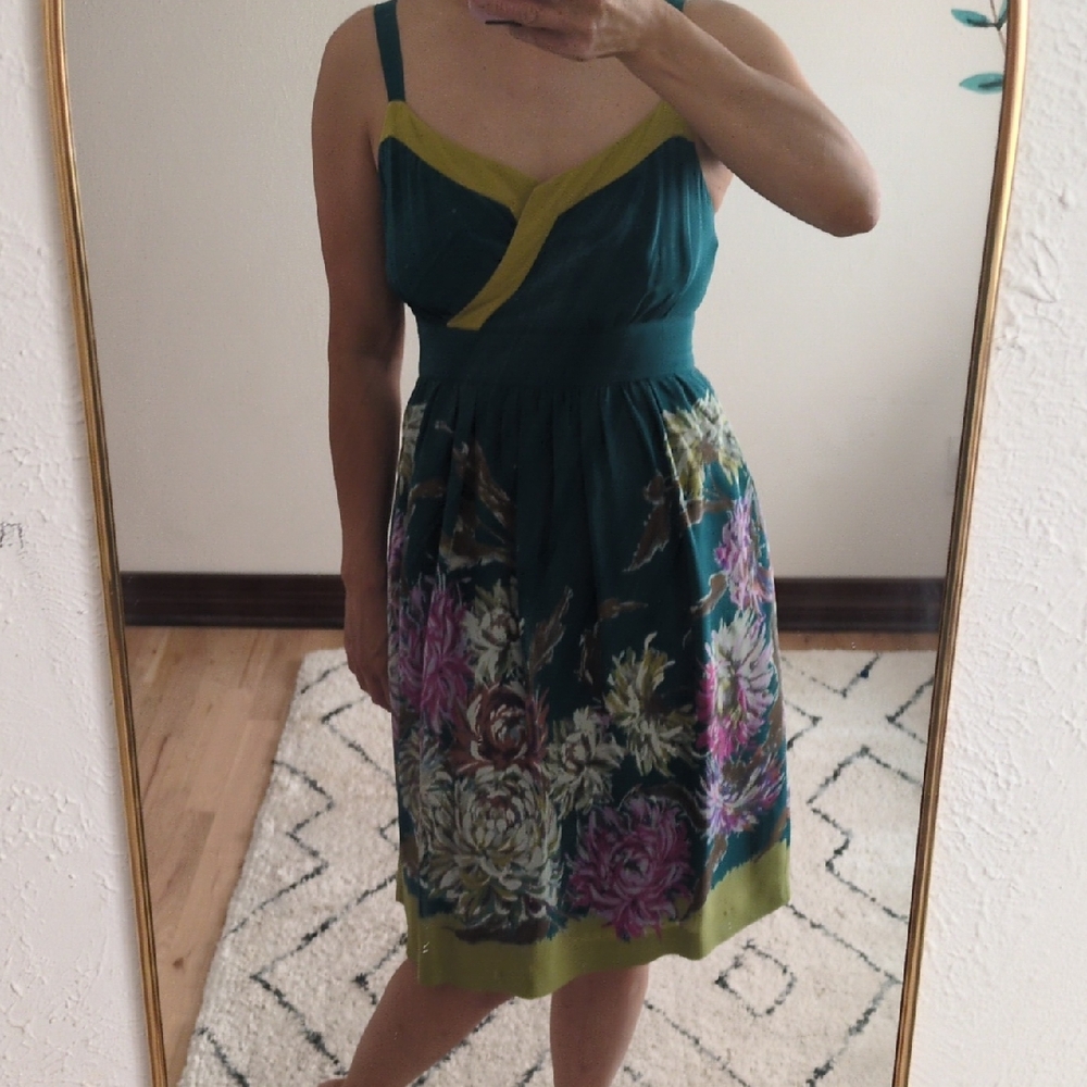 Maeve Blue and Silver Sleeveless Sundress